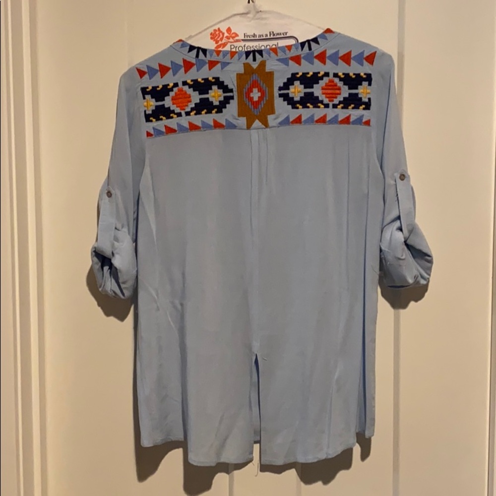 Aztec Chambray Top - image 2